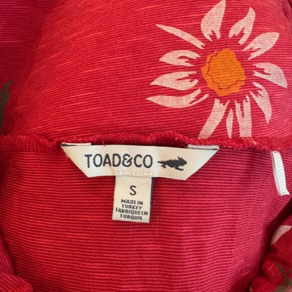 Toad & Co Red Daisy Skirt size S - Picture 2 of 3